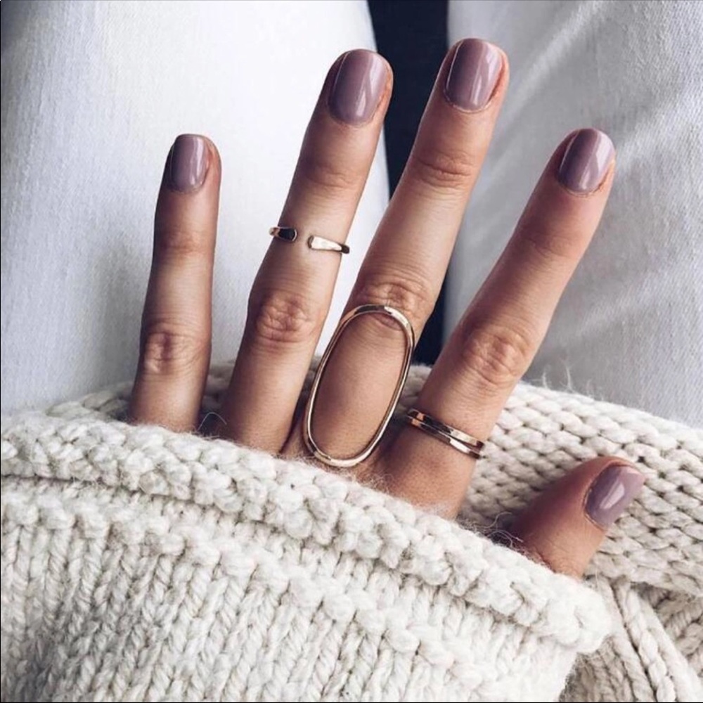 {last set} Gold Toned Midi Ring Set - Picture 1 of 3